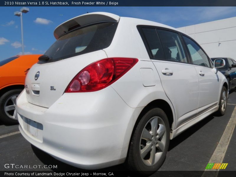Fresh Powder White / Beige 2010 Nissan Versa 1.8 SL Hatchback
