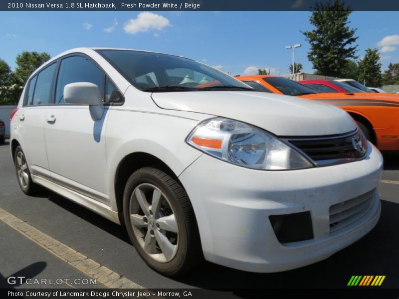 Fresh Powder White / Beige 2010 Nissan Versa 1.8 SL Hatchback