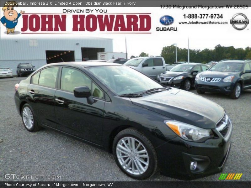 Obsidian Black Pearl / Ivory 2013 Subaru Impreza 2.0i Limited 4 Door