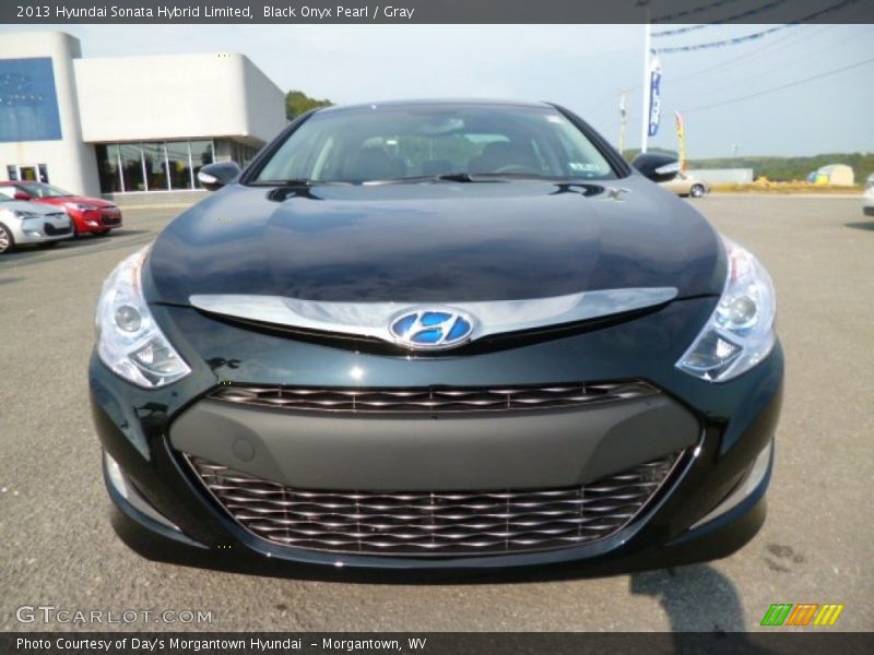 Black Onyx Pearl / Gray 2013 Hyundai Sonata Hybrid Limited