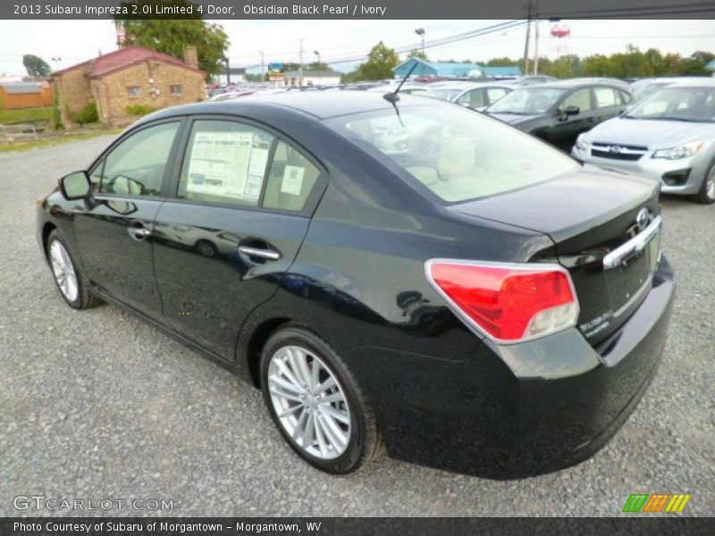 Obsidian Black Pearl / Ivory 2013 Subaru Impreza 2.0i Limited 4 Door