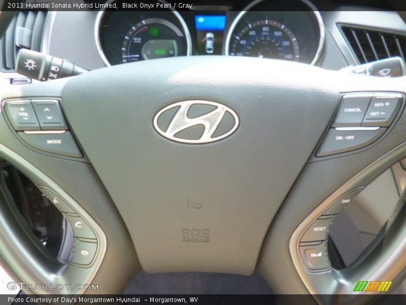 Black Onyx Pearl / Gray 2013 Hyundai Sonata Hybrid Limited