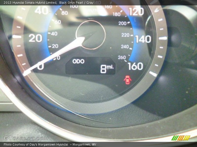 Black Onyx Pearl / Gray 2013 Hyundai Sonata Hybrid Limited