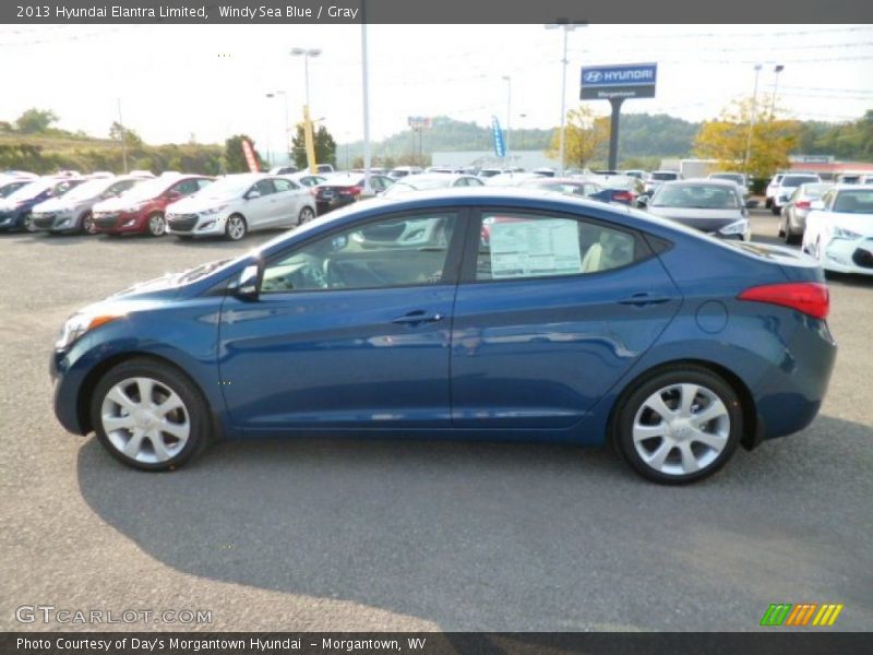 Windy Sea Blue / Gray 2013 Hyundai Elantra Limited