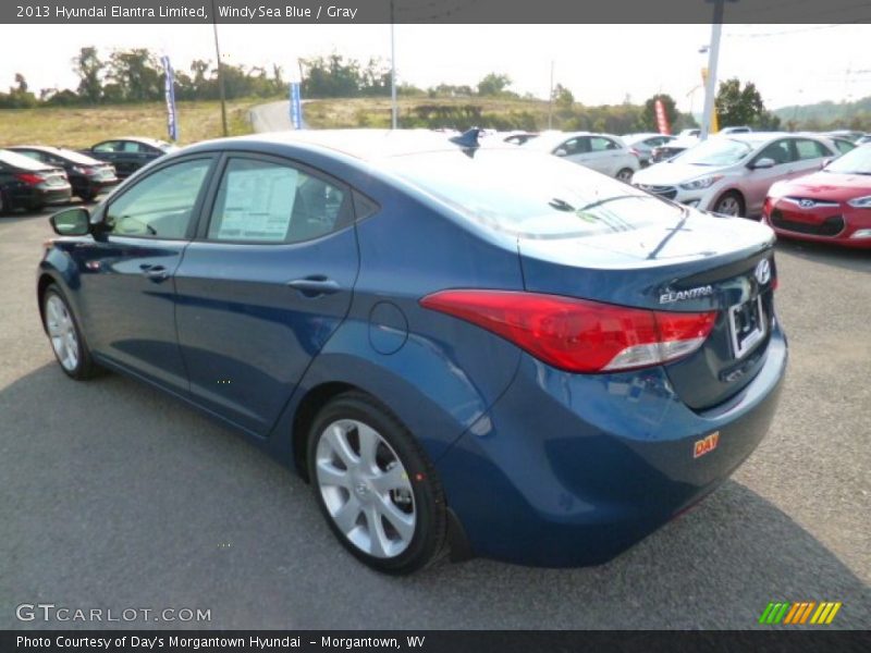 Windy Sea Blue / Gray 2013 Hyundai Elantra Limited