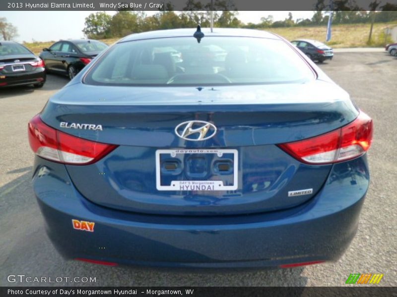 Windy Sea Blue / Gray 2013 Hyundai Elantra Limited