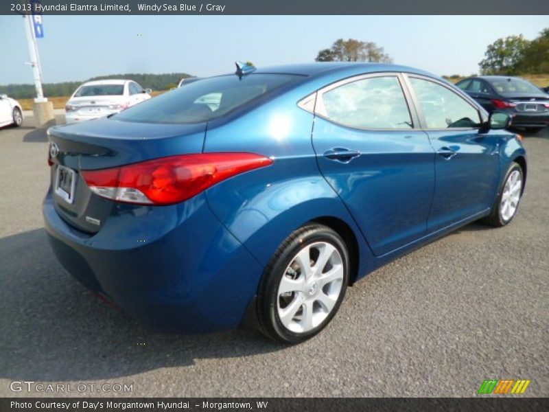 Windy Sea Blue / Gray 2013 Hyundai Elantra Limited