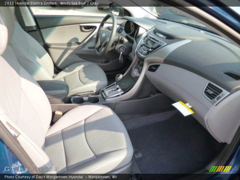 Windy Sea Blue / Gray 2013 Hyundai Elantra Limited
