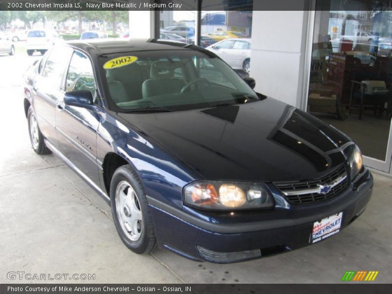 Navy Blue Metallic / Medium Gray 2002 Chevrolet Impala LS