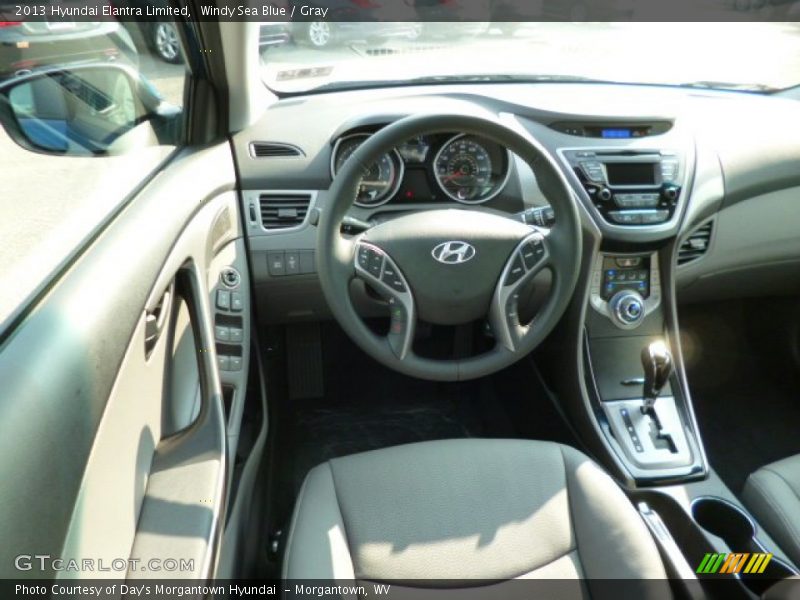 Windy Sea Blue / Gray 2013 Hyundai Elantra Limited