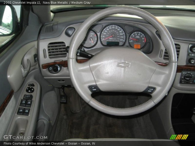 Navy Blue Metallic / Medium Gray 2002 Chevrolet Impala LS