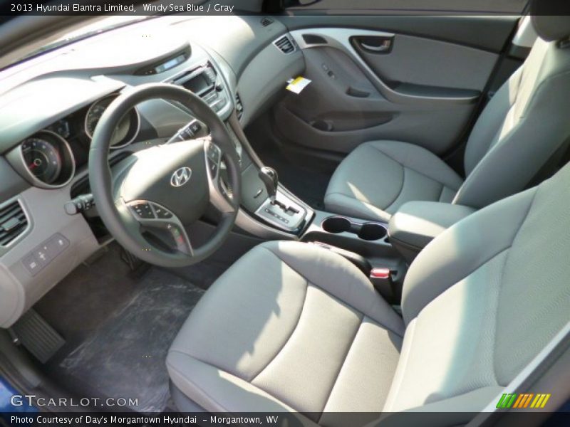 Windy Sea Blue / Gray 2013 Hyundai Elantra Limited