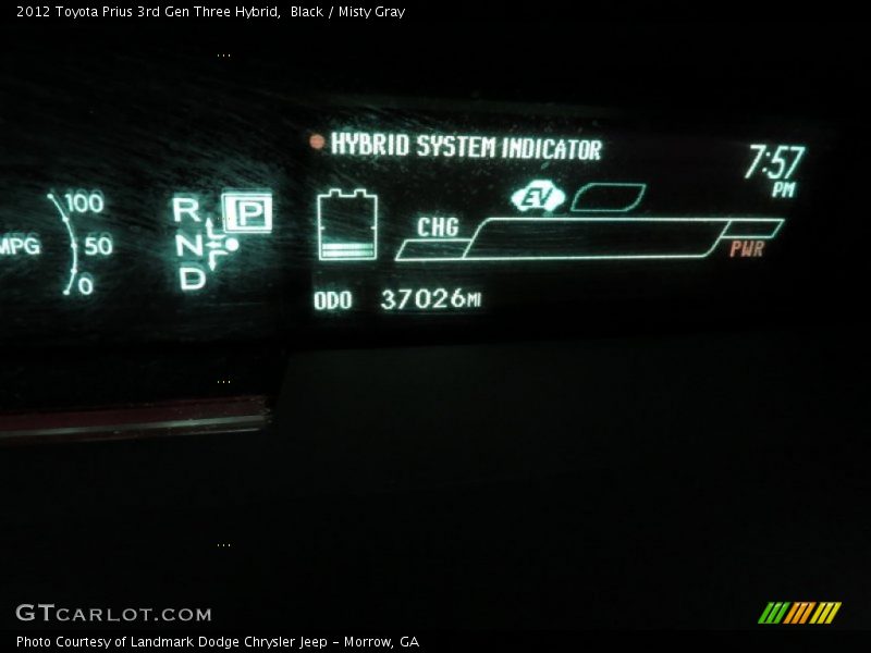 Black / Misty Gray 2012 Toyota Prius 3rd Gen Three Hybrid