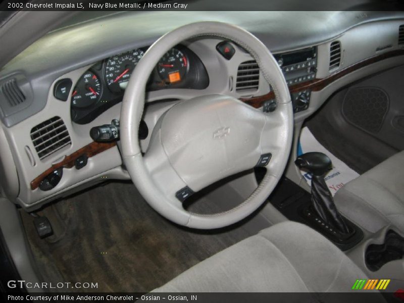 Navy Blue Metallic / Medium Gray 2002 Chevrolet Impala LS