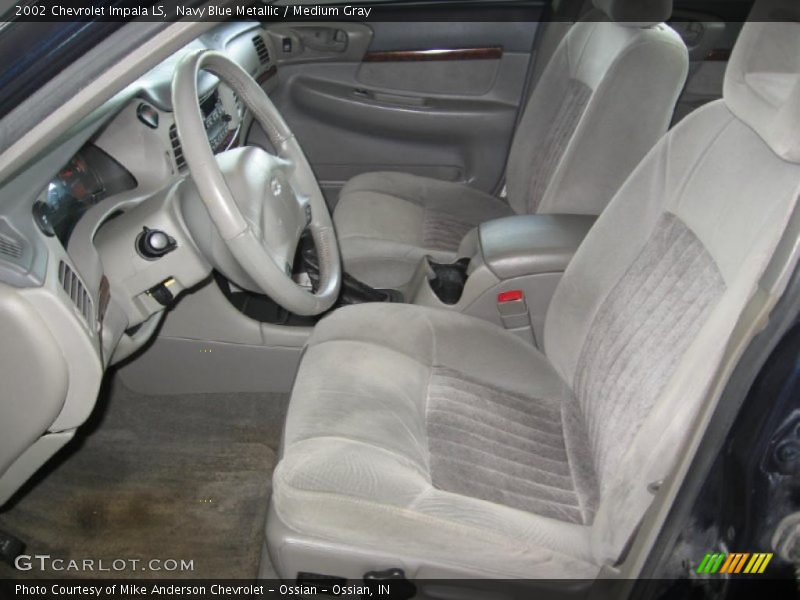 Navy Blue Metallic / Medium Gray 2002 Chevrolet Impala LS