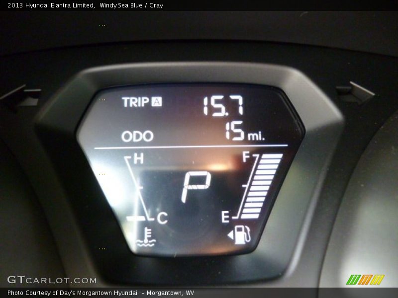 Windy Sea Blue / Gray 2013 Hyundai Elantra Limited