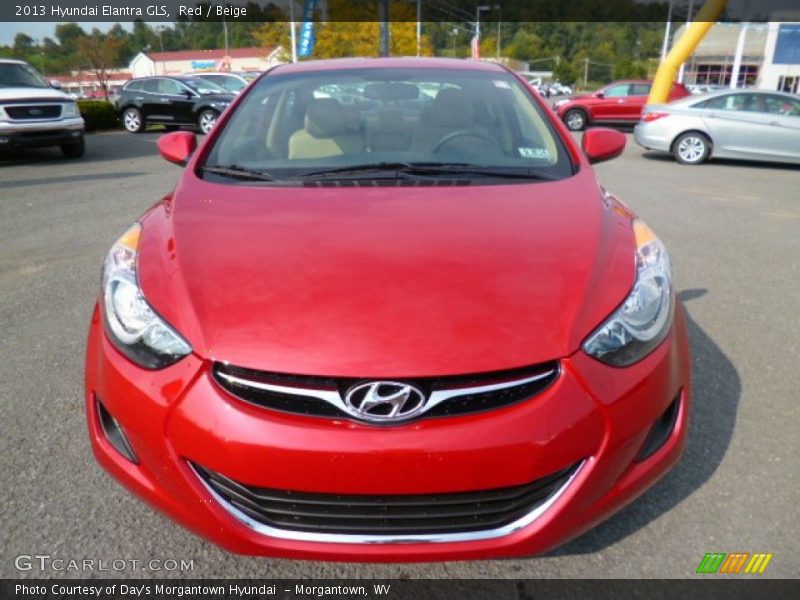 Red / Beige 2013 Hyundai Elantra GLS