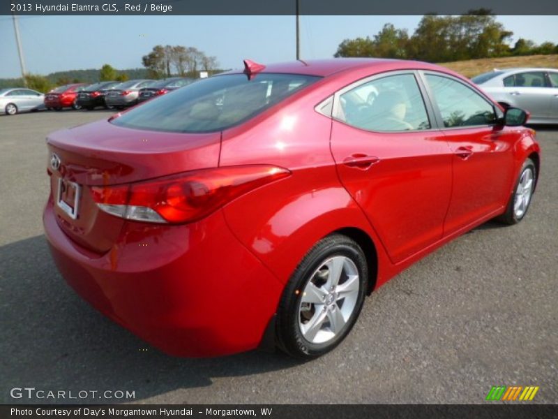 Red / Beige 2013 Hyundai Elantra GLS