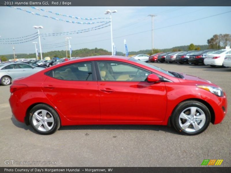 Red / Beige 2013 Hyundai Elantra GLS