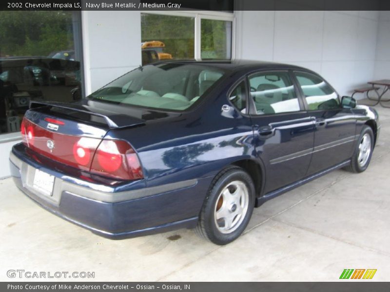 Navy Blue Metallic / Medium Gray 2002 Chevrolet Impala LS