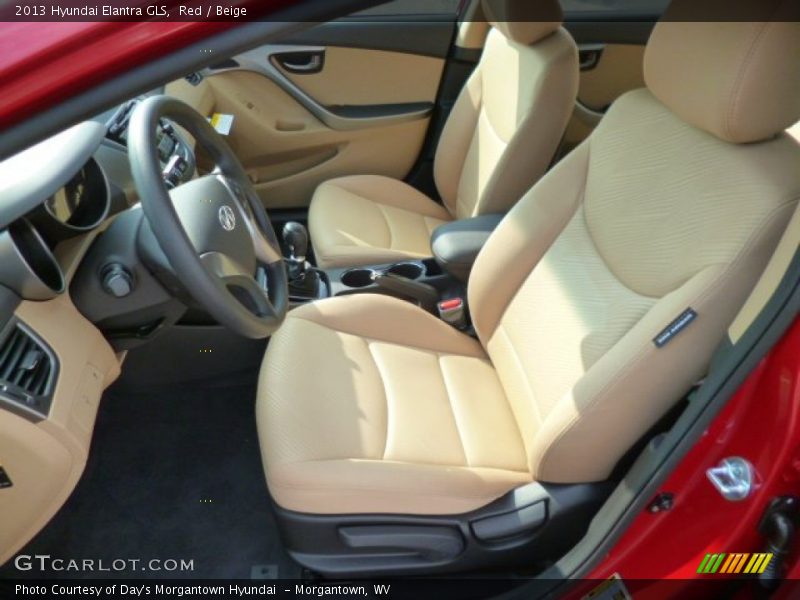 Red / Beige 2013 Hyundai Elantra GLS
