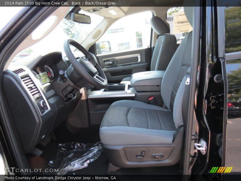 Black / Black/Diesel Gray 2014 Ram 1500 Big Horn Crew Cab