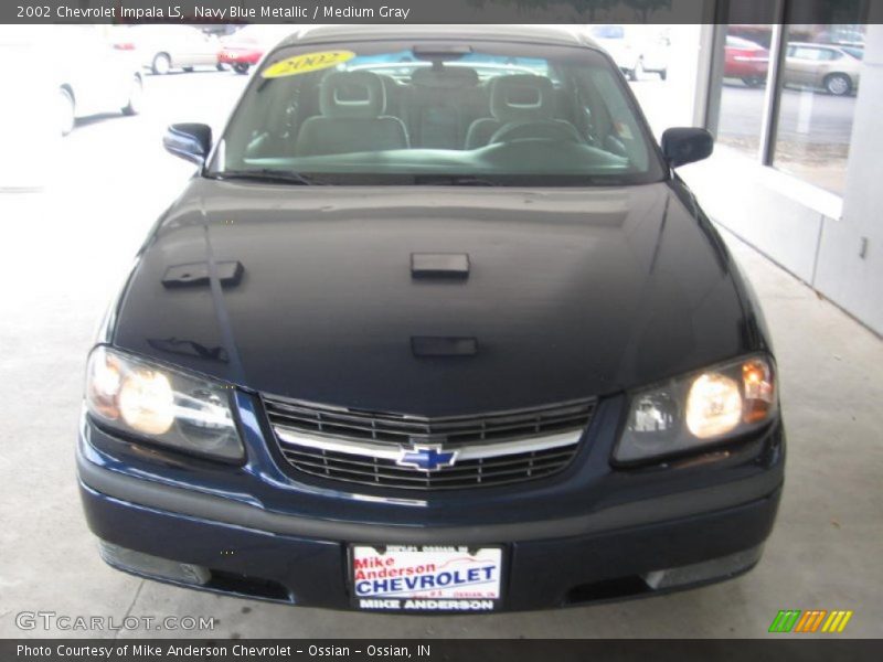 Navy Blue Metallic / Medium Gray 2002 Chevrolet Impala LS