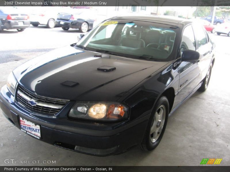 Navy Blue Metallic / Medium Gray 2002 Chevrolet Impala LS
