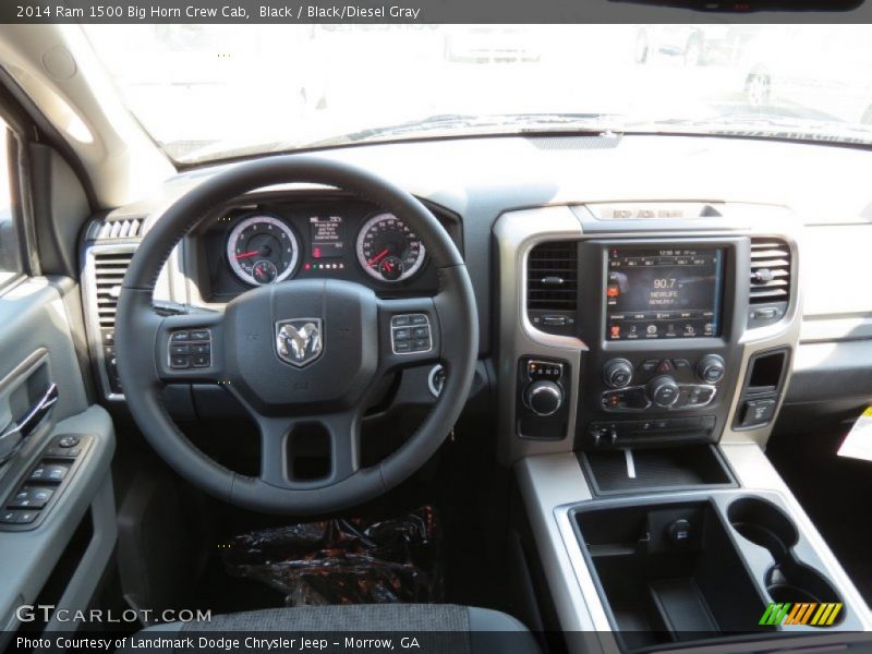 Black / Black/Diesel Gray 2014 Ram 1500 Big Horn Crew Cab