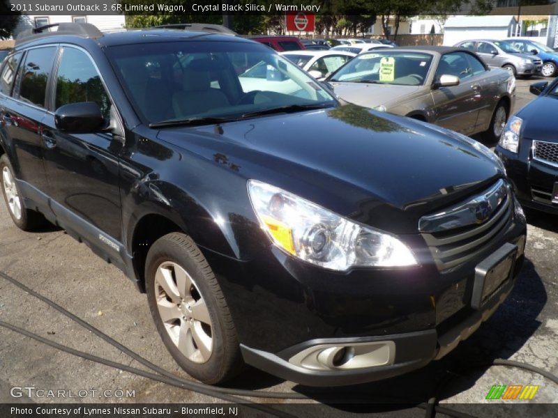 Crystal Black Silica / Warm Ivory 2011 Subaru Outback 3.6R Limited Wagon