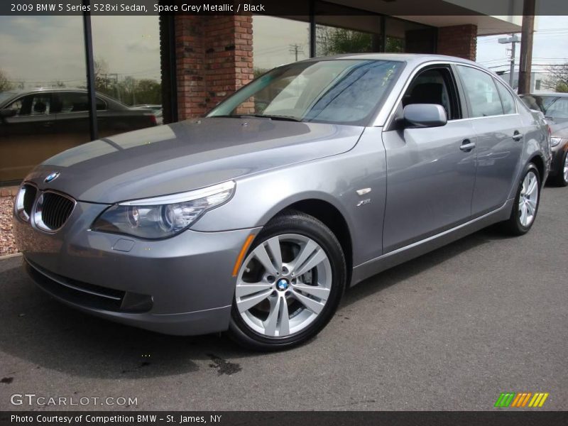 Space Grey Metallic / Black 2009 BMW 5 Series 528xi Sedan