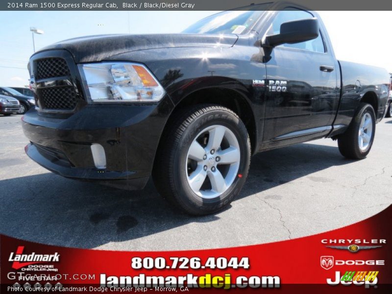 Black / Black/Diesel Gray 2014 Ram 1500 Express Regular Cab