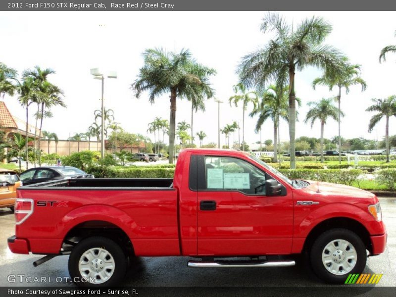 Race Red / Steel Gray 2012 Ford F150 STX Regular Cab