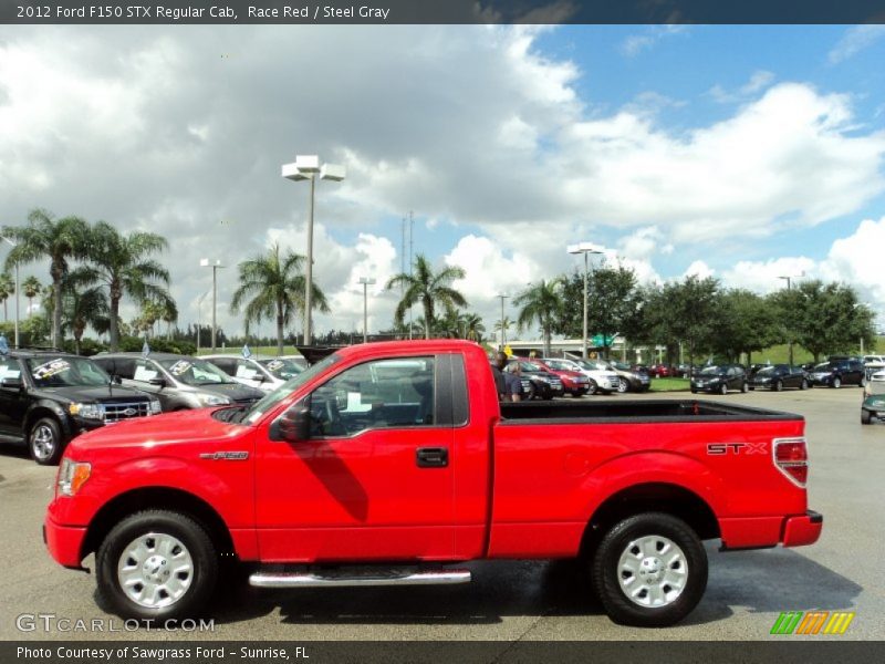 Race Red / Steel Gray 2012 Ford F150 STX Regular Cab