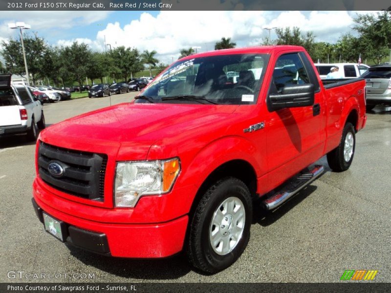 Race Red / Steel Gray 2012 Ford F150 STX Regular Cab