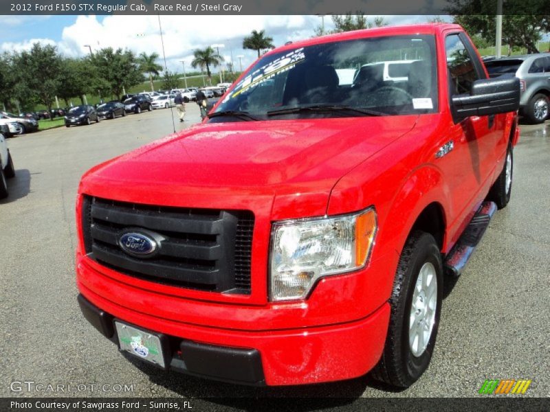 Race Red / Steel Gray 2012 Ford F150 STX Regular Cab