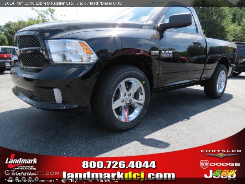 Black / Black/Diesel Gray 2014 Ram 1500 Express Regular Cab