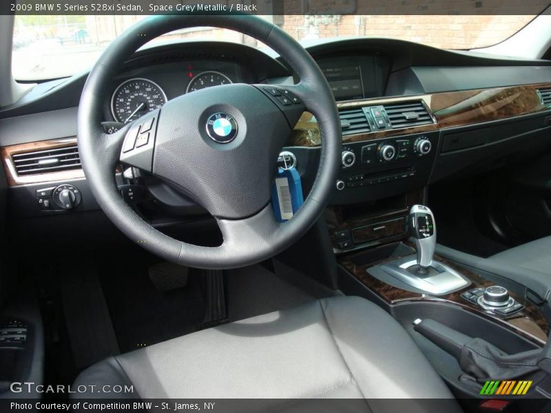 Space Grey Metallic / Black 2009 BMW 5 Series 528xi Sedan