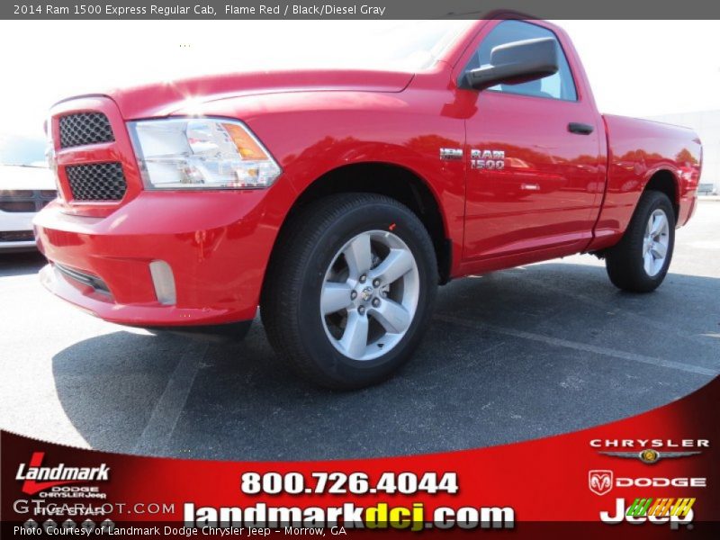 Flame Red / Black/Diesel Gray 2014 Ram 1500 Express Regular Cab