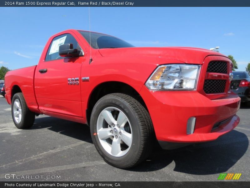 Flame Red / Black/Diesel Gray 2014 Ram 1500 Express Regular Cab