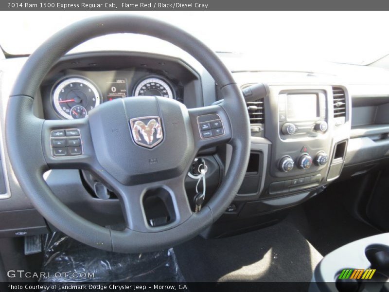 Flame Red / Black/Diesel Gray 2014 Ram 1500 Express Regular Cab