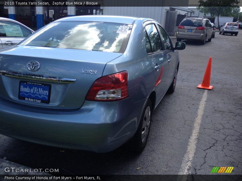 Zephyr Blue Mica / Bisque 2010 Toyota Yaris Sedan