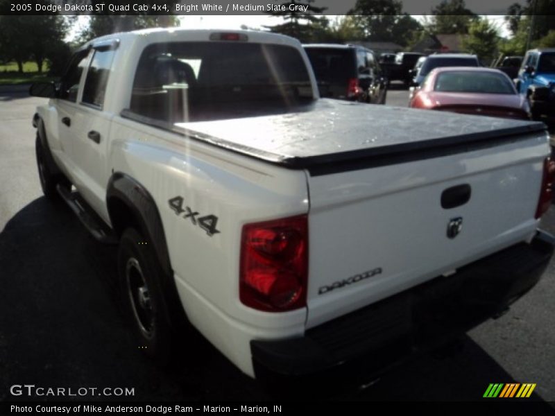 Bright White / Medium Slate Gray 2005 Dodge Dakota ST Quad Cab 4x4