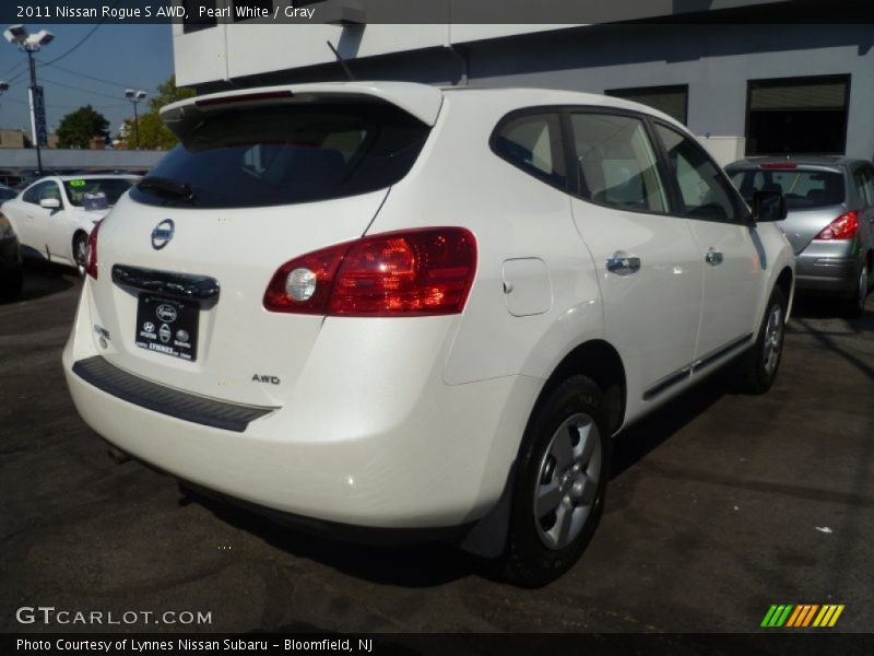 Pearl White / Gray 2011 Nissan Rogue S AWD