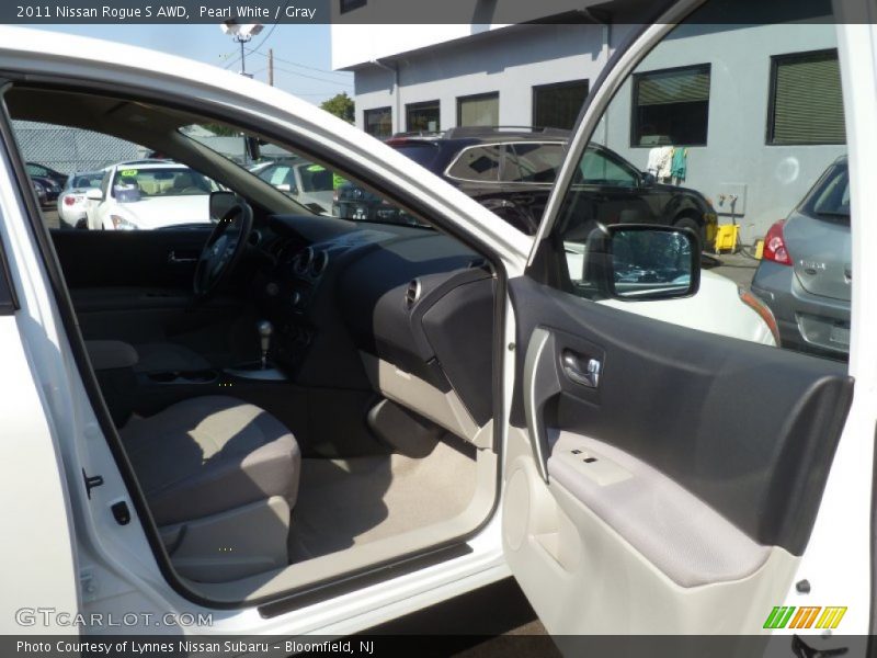 Pearl White / Gray 2011 Nissan Rogue S AWD