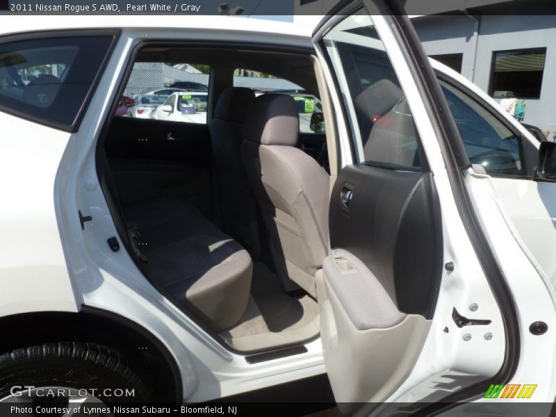 Pearl White / Gray 2011 Nissan Rogue S AWD