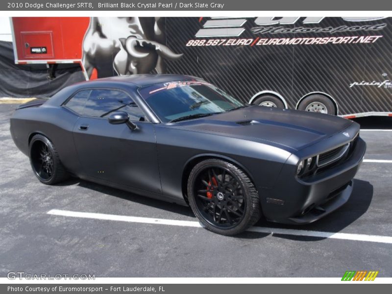 Brilliant Black Crystal Pearl / Dark Slate Gray 2010 Dodge Challenger SRT8