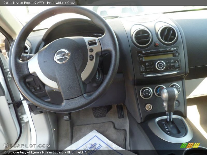 Pearl White / Gray 2011 Nissan Rogue S AWD