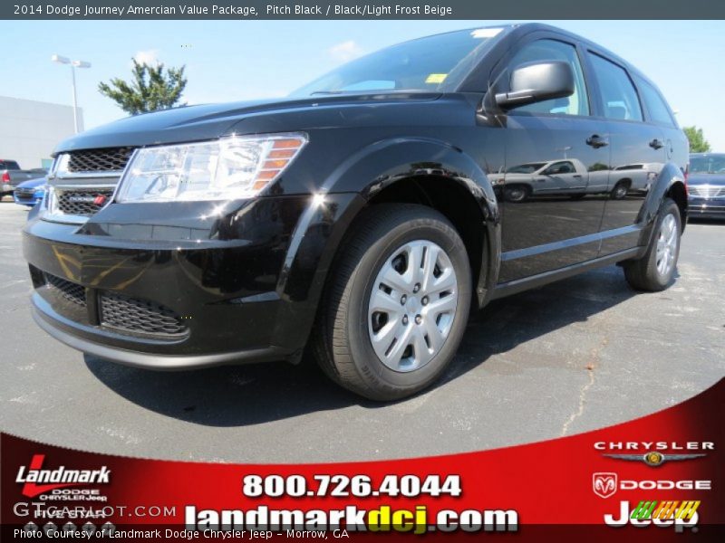 Pitch Black / Black/Light Frost Beige 2014 Dodge Journey Amercian Value Package
