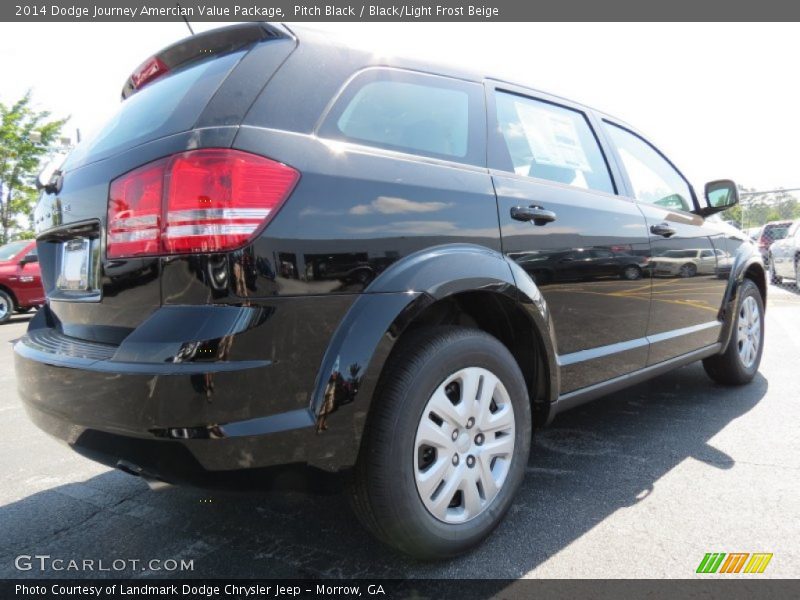 Pitch Black / Black/Light Frost Beige 2014 Dodge Journey Amercian Value Package